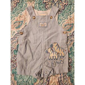 Vintage Baby Togs Noah's Ark Overalls 3/6 Months